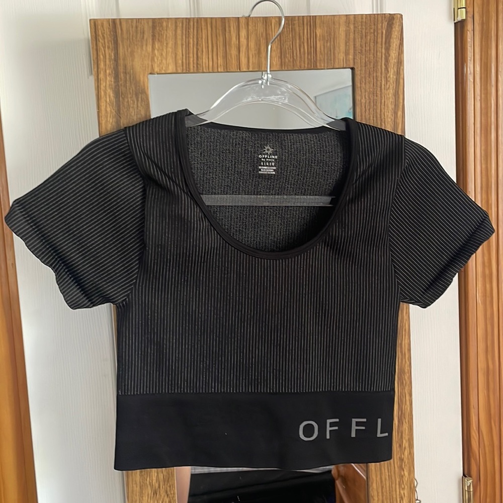 Aerie offline sidewalk seamless ribbed crop top
